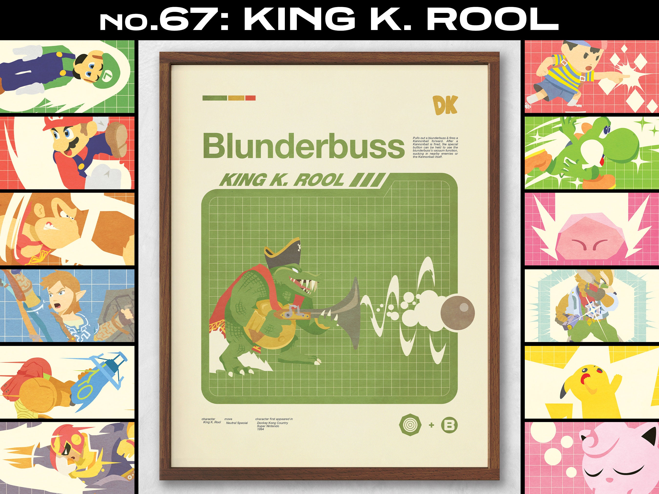 Smash Bros Moveset Series - King K. Rool / BLUNDERBUSS No.67 - Etsy