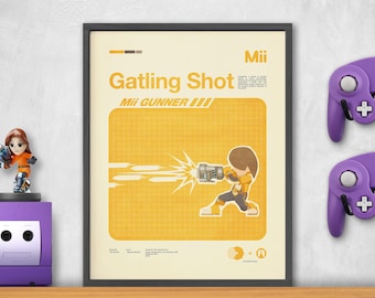Smash Bros Moveset Series - Mii GUNNER / GATLING SHOT no.53