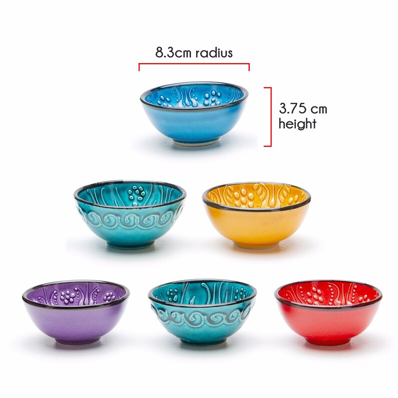 CERAMIC BOWLS SMALL Set of 6 Handmade Snack Bowls Mini Etsy