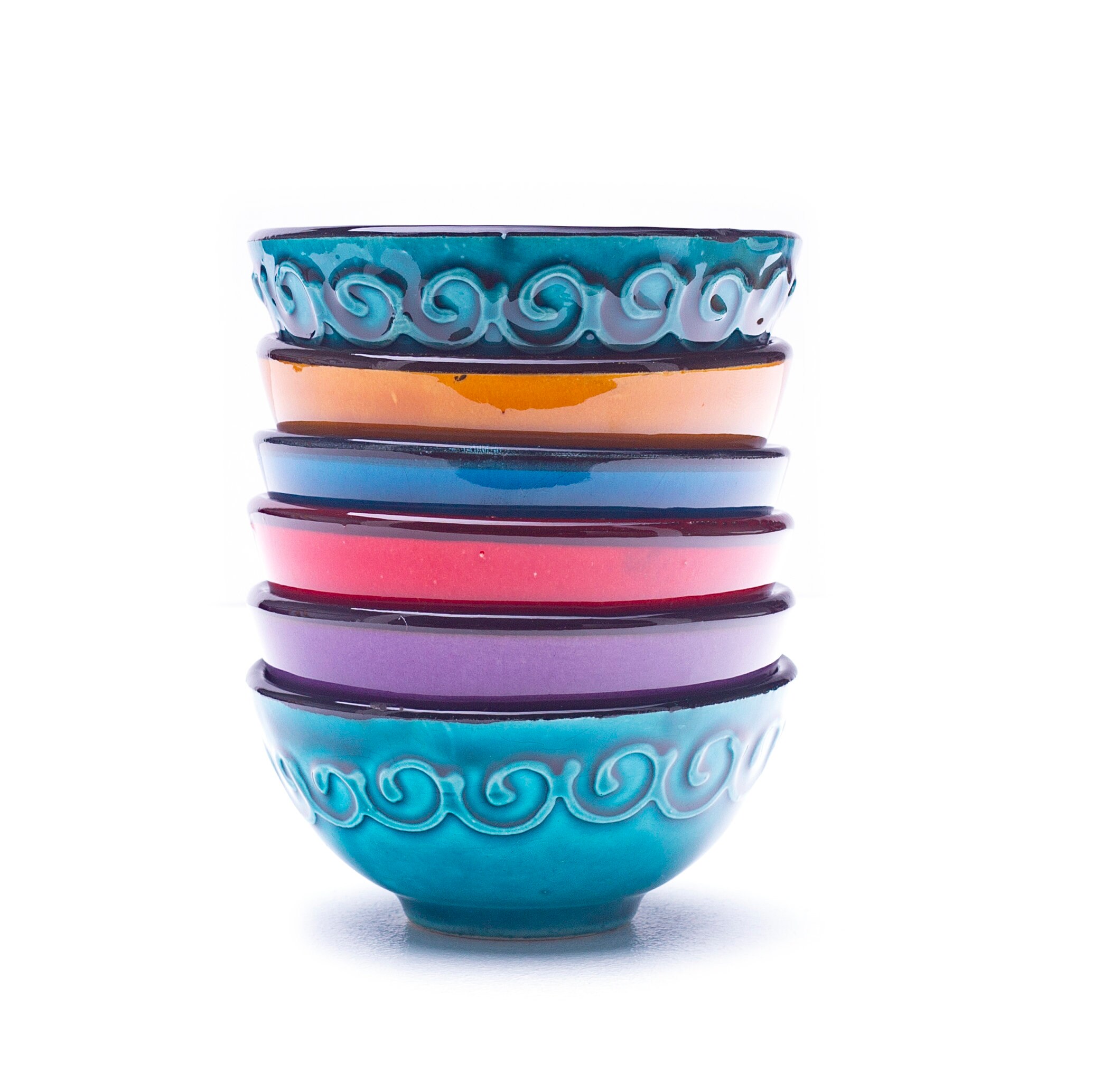 CERAMIC BOWLS SMALL Set of 6 Handmade Snack Bowls Mini Etsy