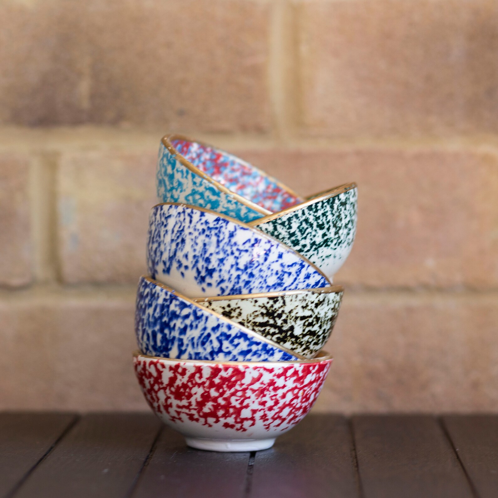 SMALL CERAMIC BOWLS Set of 6 Quirky Style Handmade Snack Etsy