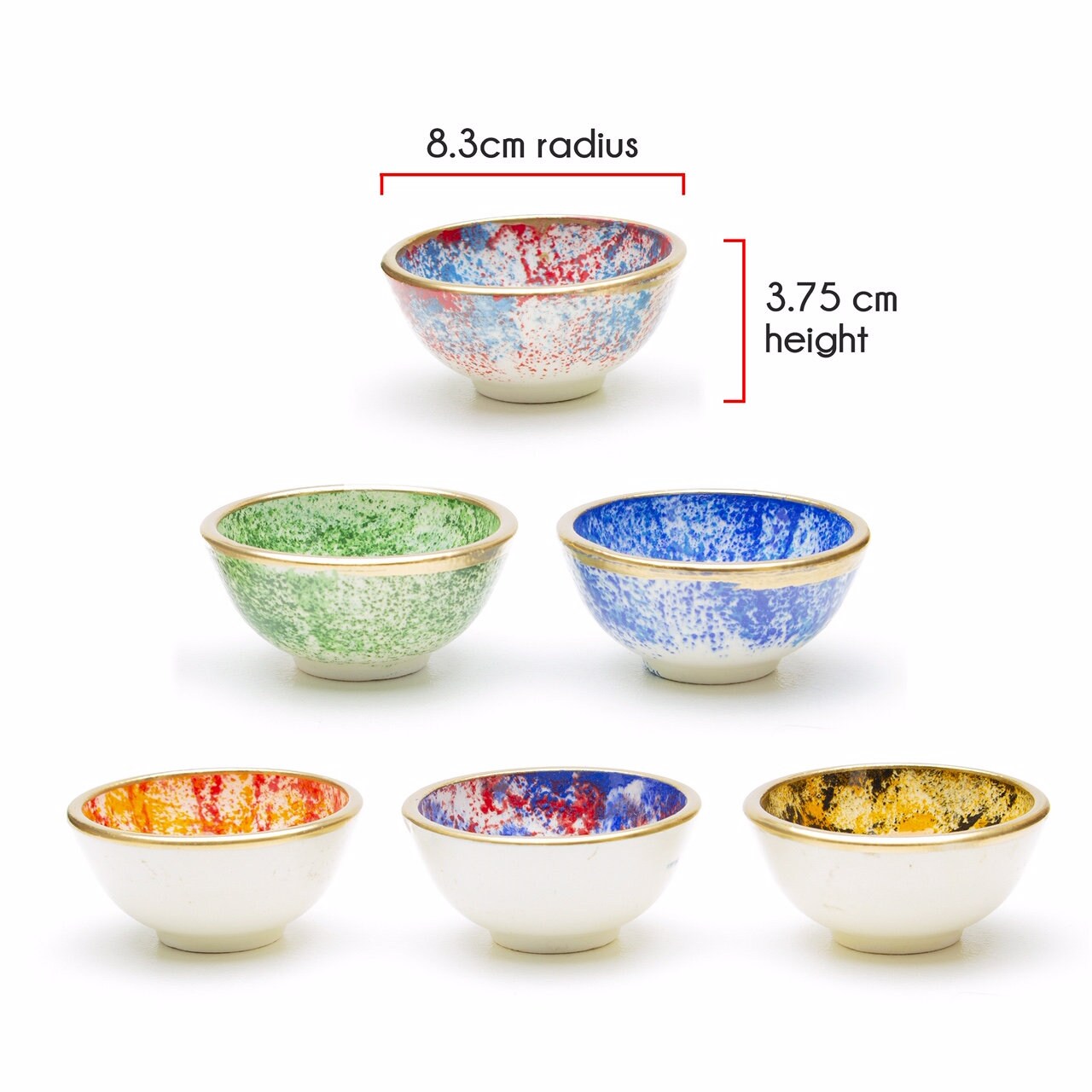 SMALL CERAMIC BOWLS Set of 6 Quirky Style Handmade Snack Etsy