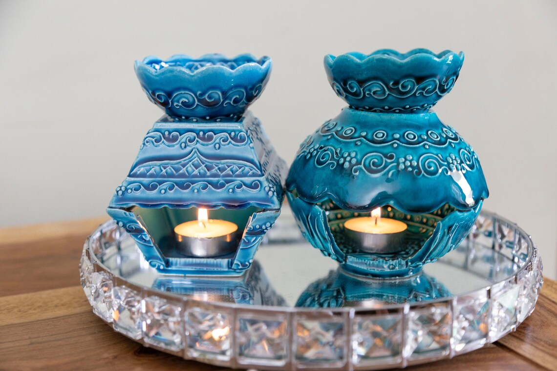 CERAMIC CANDLE HOLDER Handmade Wax Melt Warmer Oil Burner Etsy