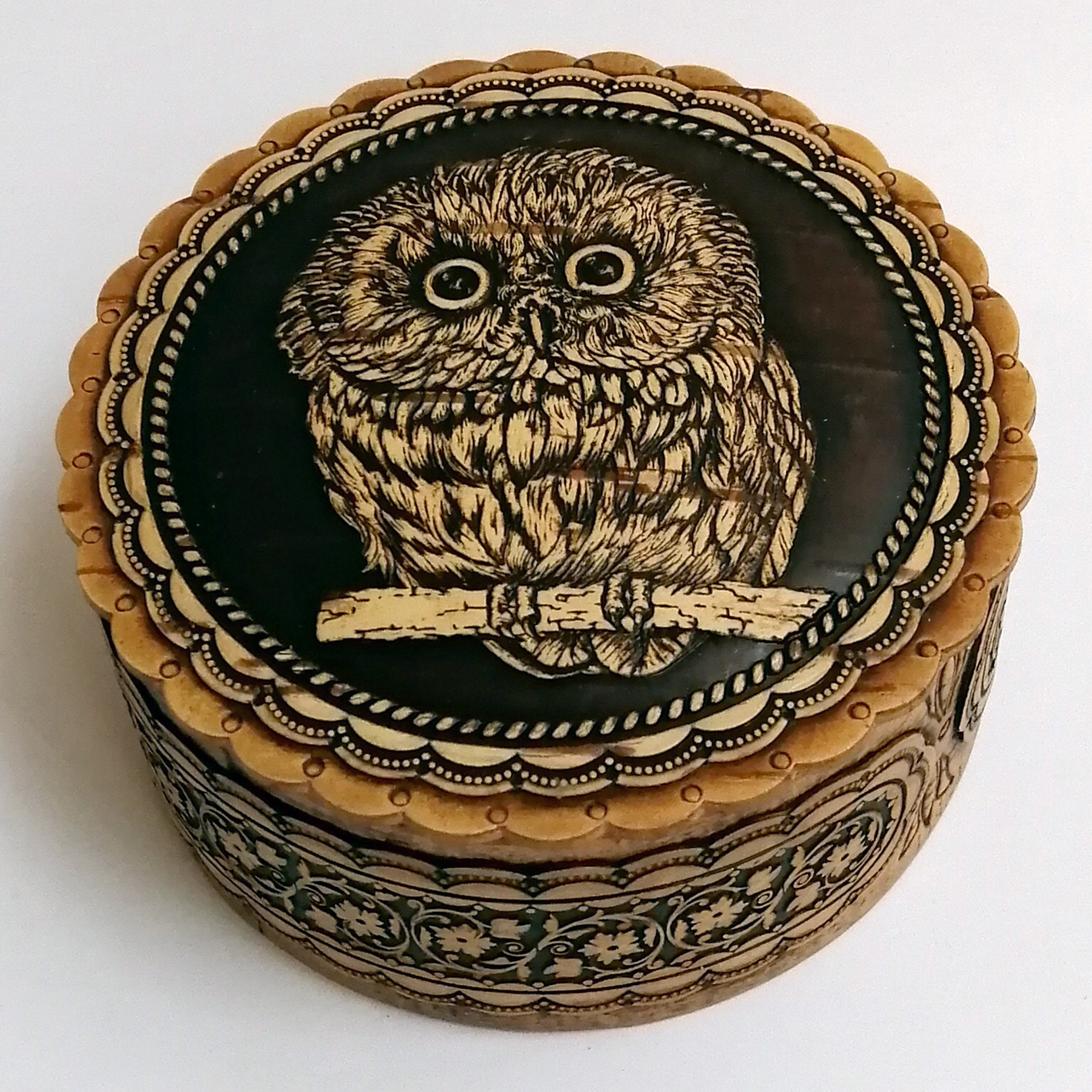 Birch Bark Box - Wood Trinket Box, Owl Gift, Jewelry Box, Wedding Gift, Owl Lovers, Bird Lover Gift, Ring Box, Eco Friendly Gifts