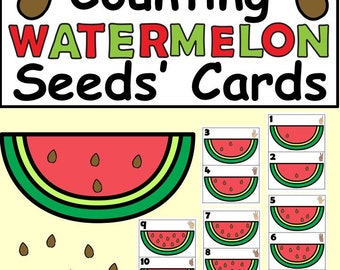 Conteggio delle carte dei semi di anguria: da 1 a 10