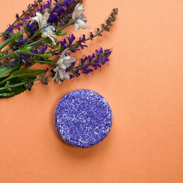 Lavender Organic Vegan Shampoo Bar - Eco Friendly - Zero Waste - Plastic Free - Beauty and Aromatherapy - Travel Size