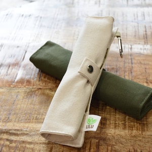 Bamboo Utensils Reusable Cutlery Travel Set - Eco-Friendly Outdoor Portable Utensils- Bamboo Spoon, Fork, Knife, Chopsticks