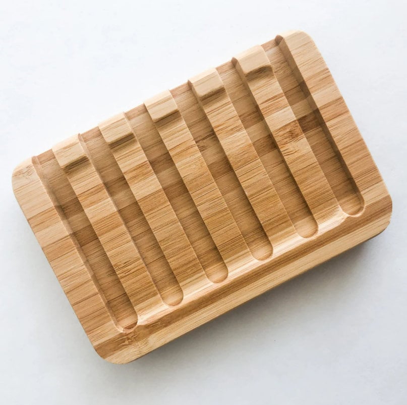 Self Draining Bamboo Soap Dish / Waterfall Soap Dish