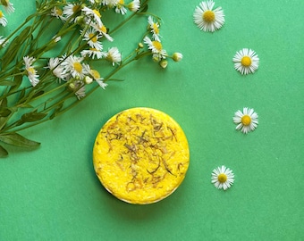 Chamomile Organic Vegan Shampoo Bar - Eco Friendly - Zero Waste - Plastic Free - Beauty and Aromatherapy - Travel Size