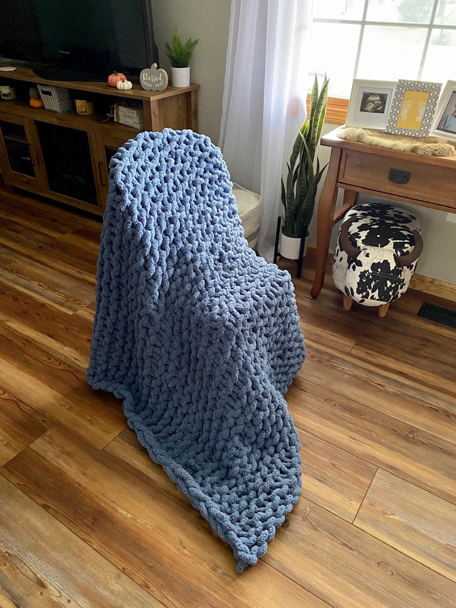 Chunky Knit Blanket/Custom/Handmade/ Chunky Blanket/Chunky Etsy