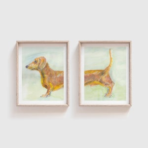 Dachshund watercolour prints