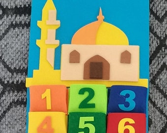 Calendario de pared de Ramadán con bolsillos (cualquiera)