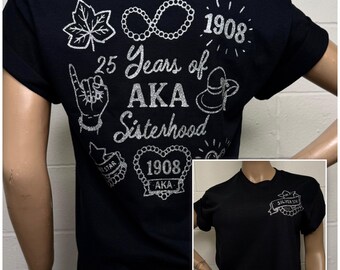 AKA Silver Star Sorority T-Shirt | Sisterhood Legacy Tee