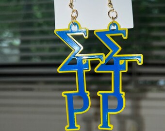 Sigma Gamma Rho 2 color Dangle Earrings