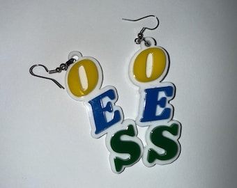 OES dangle earrings  | Order of Eastern Star earrings