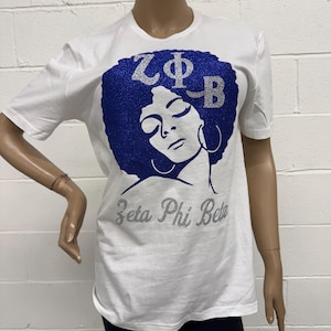 Zeta Phi Beta Glam t-shirt | Zeta Afro tee | Zeta Phi Beta glitter tee