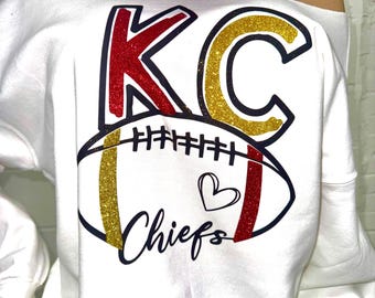 Felpa KC Chiefs, Felpa con cappuccio KC, Felpa con spalle scoperte KC