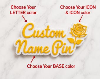 Custom Name Pin | Magnetic Back