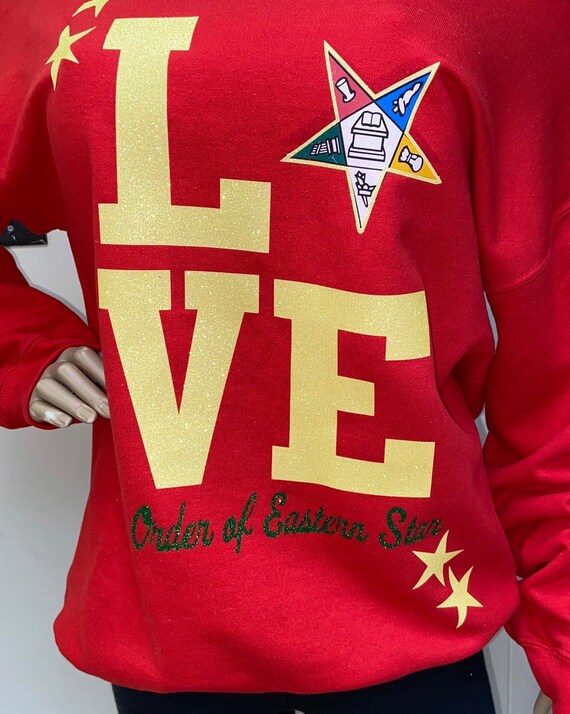 Off the clearance shoulder love sweatshirt