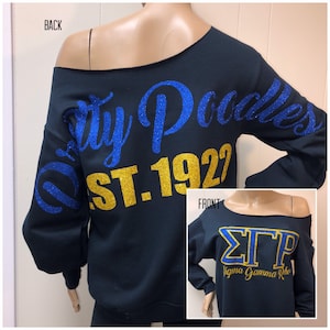 Sigma Gamma Rho Billboard Print Off The Shoulder Sweatshirt