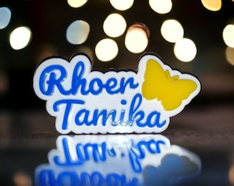 Sigma Gamma Rhoer name pin | Rhoer name badge | lapel pin | sigma pin | Sorority pin