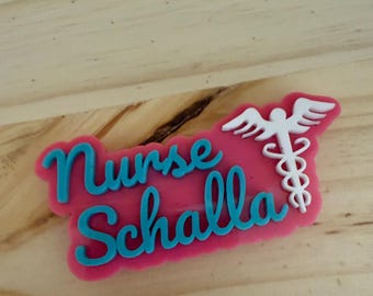 Personalized Nurse Name Badge Magnet | Custom Nurse Pin with Name & Colors | Magnetic Back, No-Hole ID Tag, Nurse Gift for Her