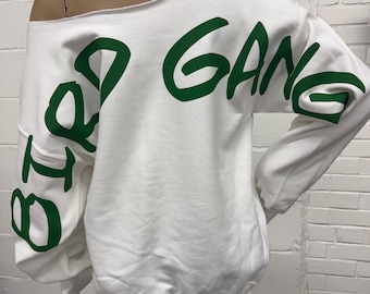 Eagles oversized print off the shoulder sweatshirt | Philly Eagles | Bird Gang gift
