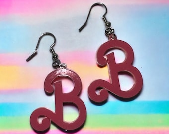 Doll Barbie B Dangle Earrings