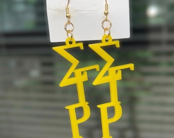 Sigma Gamma Rho Dangle Oorbellen