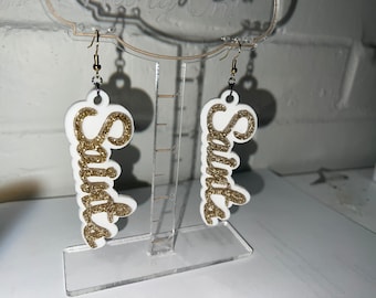 Saints Glitter Dangle earrings