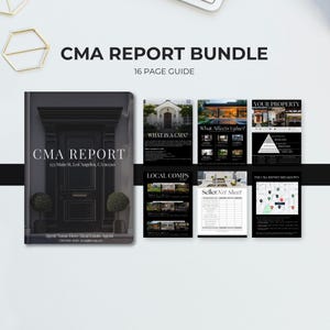 Real Estate CMA Guide Canva Template: Realtor Listing Presentation (PDF Downloadable File)