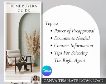 Home Buyer's Guide Trifold Brochure: Real Estate Canva Template