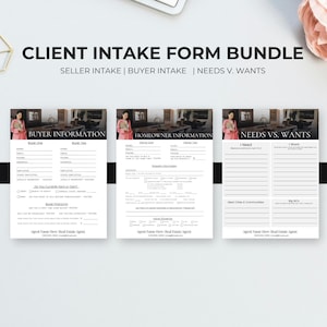 Real Estate Client Intake Form Template: Buyer & Seller Questionnaire (Canva Editable, PDF Downloadable)