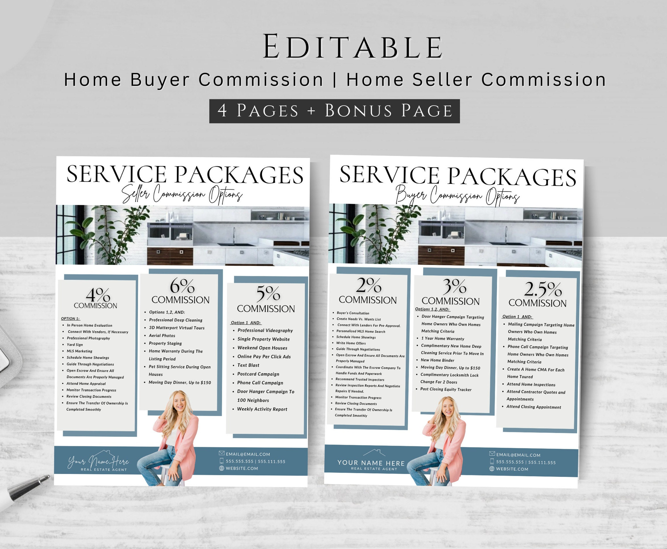 不動産仲介手数料テンプレート：購入者と売り手へのプレゼンテーション（Canvaテンプレート） - Etsy 日本