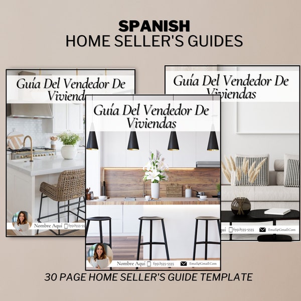 Spanish Home Seller's Guide Editable Canva Template  Spanish Real Estate Marketing  Seller Guide Editable Printable Template For Agents