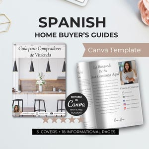 Guide de l'acheteur d'une maison en espagnol, modèle Canva