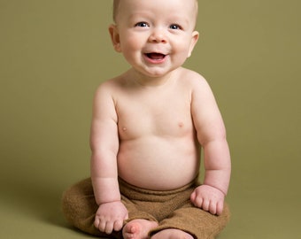 Sitter - 6-9 Months - trousers - Photo Prop - Boys trousers - Soft Jersey Knit