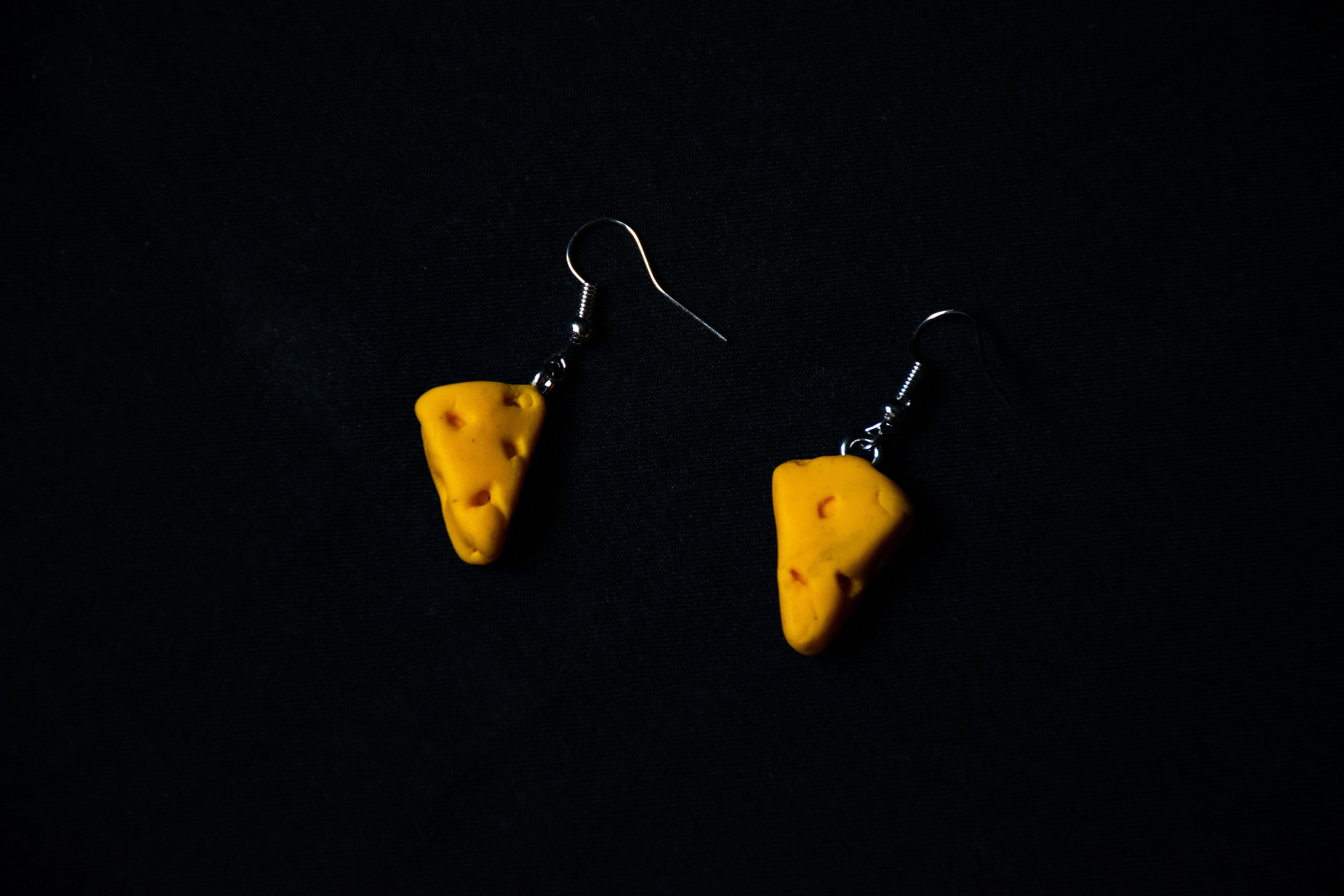 Cheese slice earrings / novelty earrings Etsy