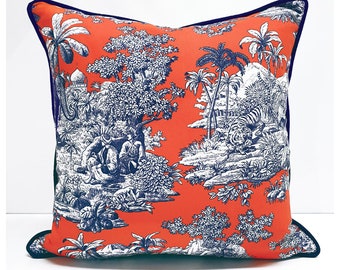 Coral Outdoor Pillow Etsy