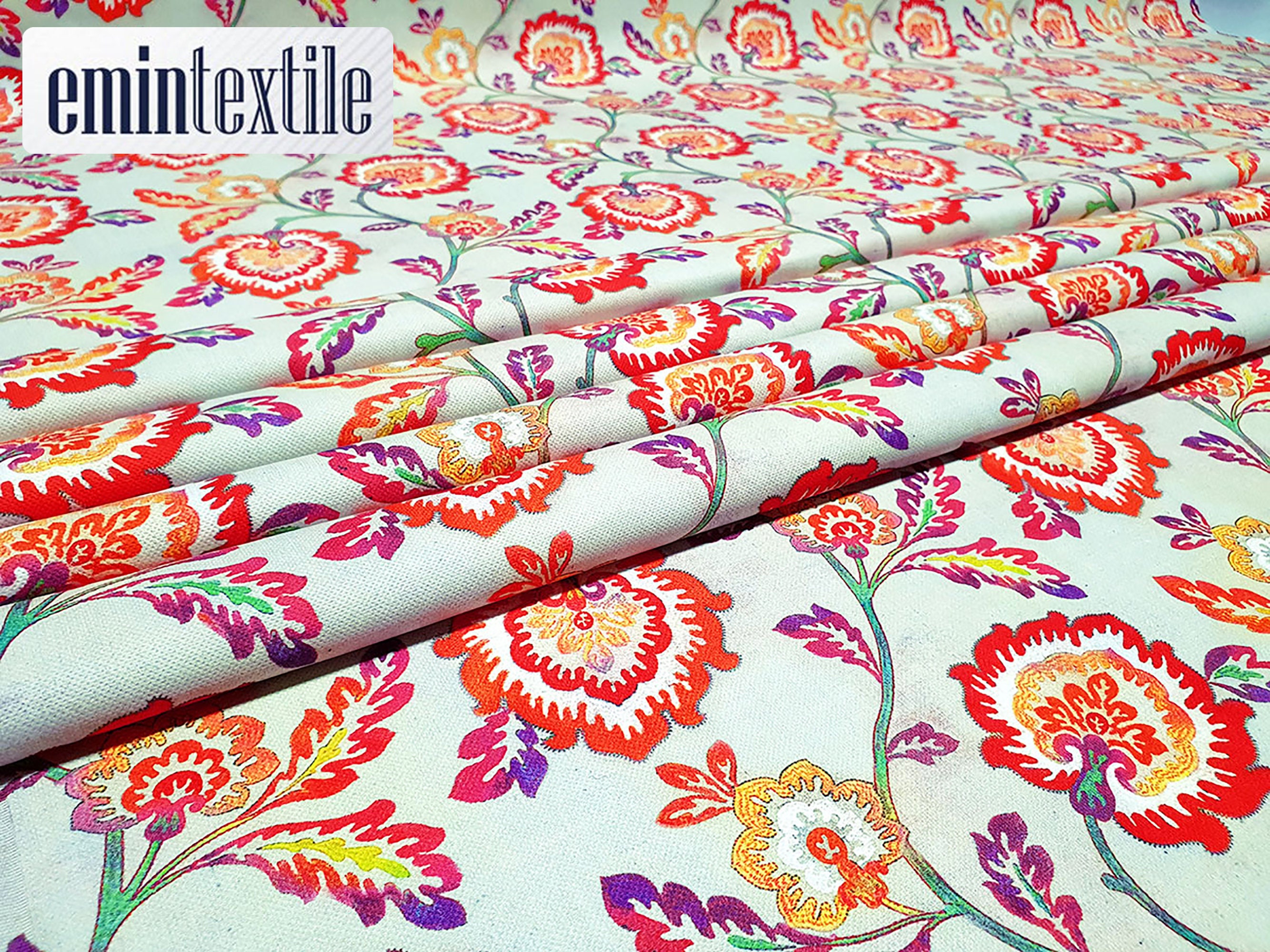 Orange Floral Fabric by the Yard Outdoor Upholstery Fabric Etsy UK