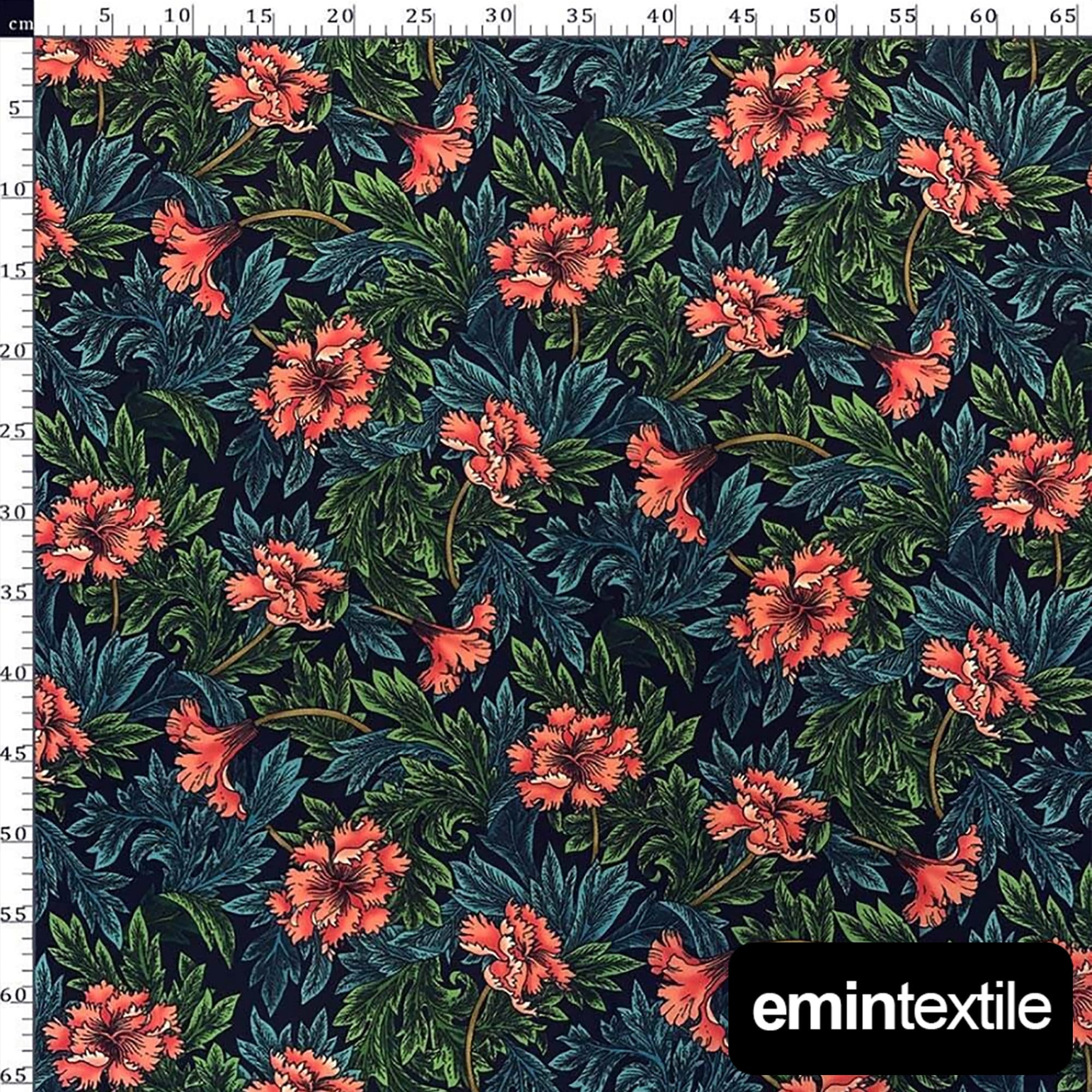William Morris Fabric, Floral Tropical Yardage Fabric, Sewing Quilting