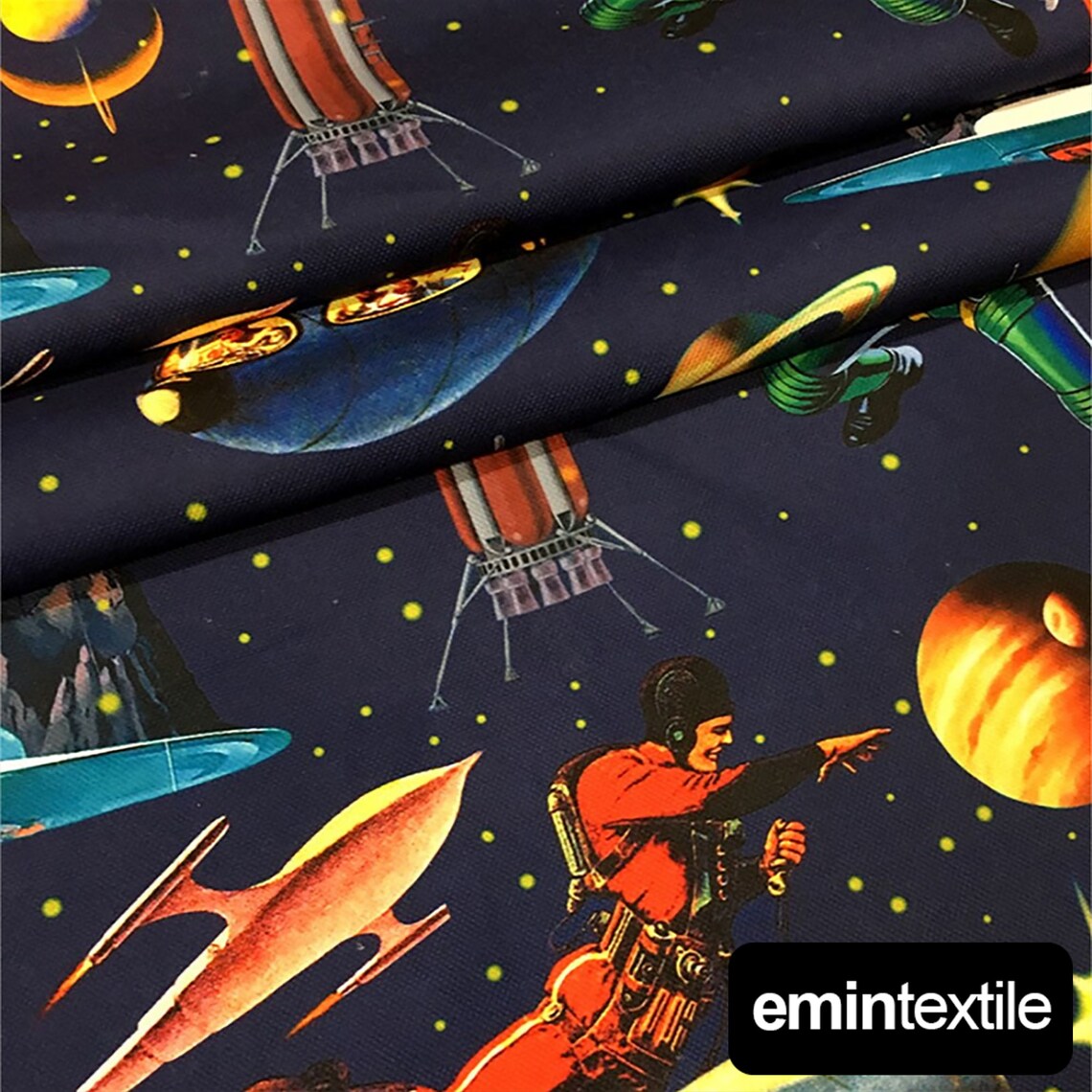 Space Galaxy Fabric, Upholstery Fabric by the Yard Meter, Cosmos Fabric