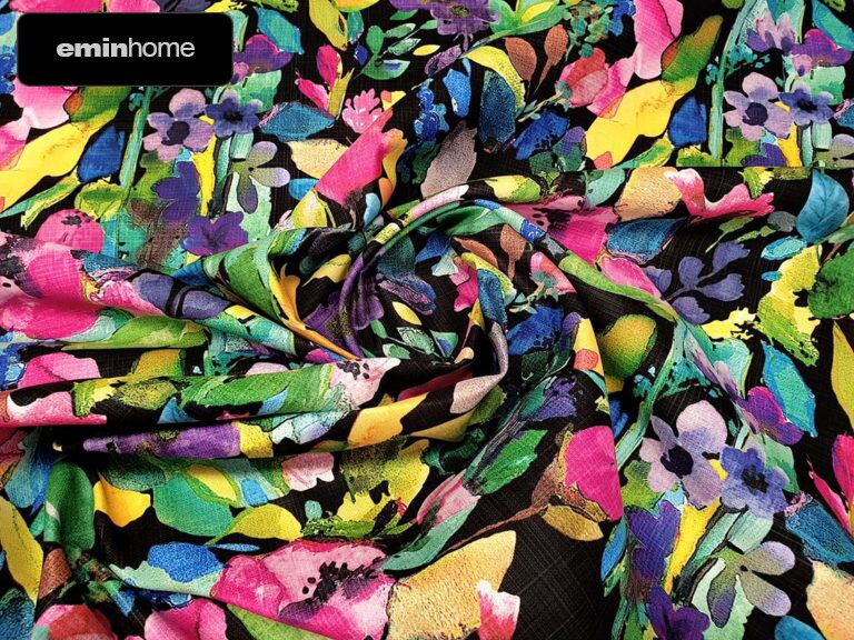 Watercolor Fabric, Digital Print Fabric, Upholstery Fabric by the Yard