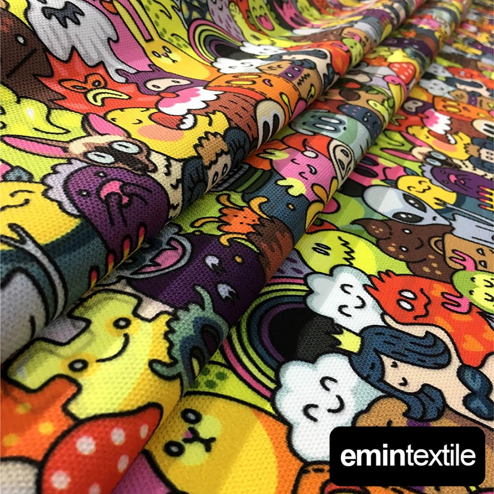 Pop Art Fabric Funny Comic Art Colorful Upholstery Fabric by Etsy