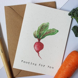 Rooting for You Carte de vœux - Carte de bonne chance, Démarrage de l’uni, Obtention de résultats, GCSE, Un niveau, Examen de conduite, Nouvel emploi, Emménagement à Uni