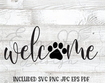 Download Paw Welcome Svg Etsy