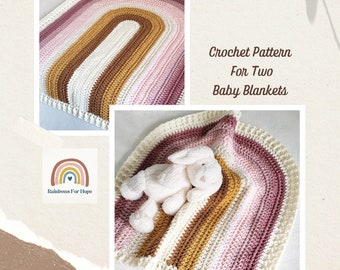 Rainbow Baby Blanket Crochet Pattern, Crochet Pattern For a Baby Blanket, Easy Crochet Pattern, PDF Download, Rainbow Baby Gift