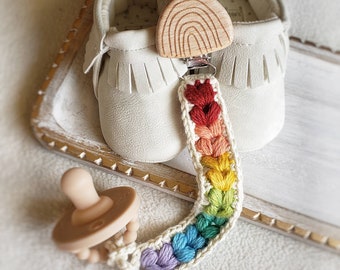 Crochet Bobble & Braided Pacifier Clip Pattern (PDF Download), Easy Crochet Pattern, DIY Baby Accessories Tutorial, Dummy Leash, Binky Clip