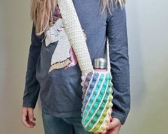 Crochet Bobble Water Bottle Holder Pattern: Easy Canteen Cozy (PDF Pattern)