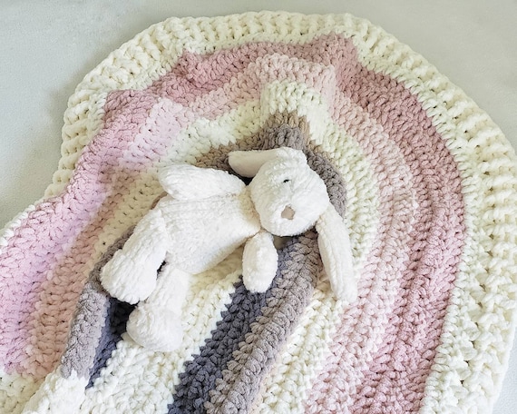 How to Crochet an Easy Weighted Rainbow Blanket - This Pixie Creates
